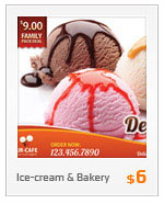 Ice Cream and Bakery Postcard Template