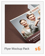 Realistic Flyer Mockup template
