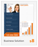 Business Solution Corporate Tri Fold Brochure