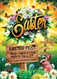 Design Cloud: Easter Event Flyer Template