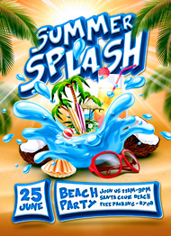 Design Cloud: Summer Splash Party Flyer Template