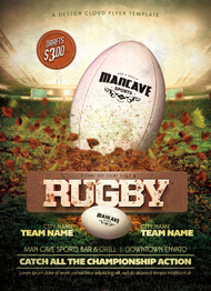 Design Cloud: Rugby Game Day Flyer Template