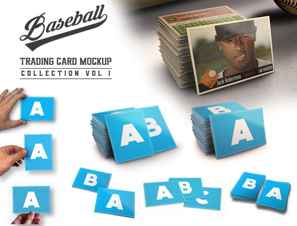 Design Cloud: Baseball Trading Card Mockup Collection