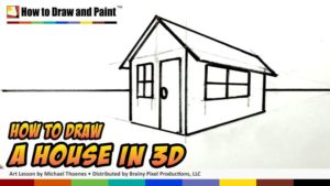 Draw Pattern - How to Draw a House in 3D for Kids - Easy Things to Draw ...