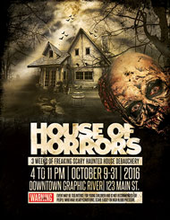 Design Cloud: House of Horrors Halloween Flyer Template