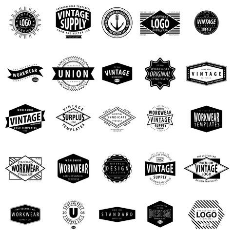 Typography - Logo Templates: Vintage Workwear $34.00 How to make ...