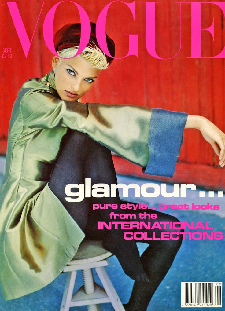 Best Cover Magazine - UK Vogue September 1991 Movie Star Glamour Photo ...