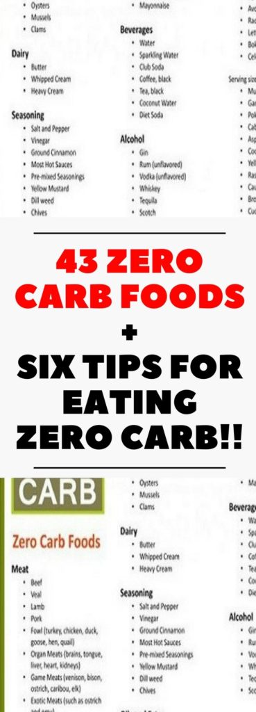Infographic Design - 43 Zero Carb Foods + Six Tips for Eating Zero Carb ...