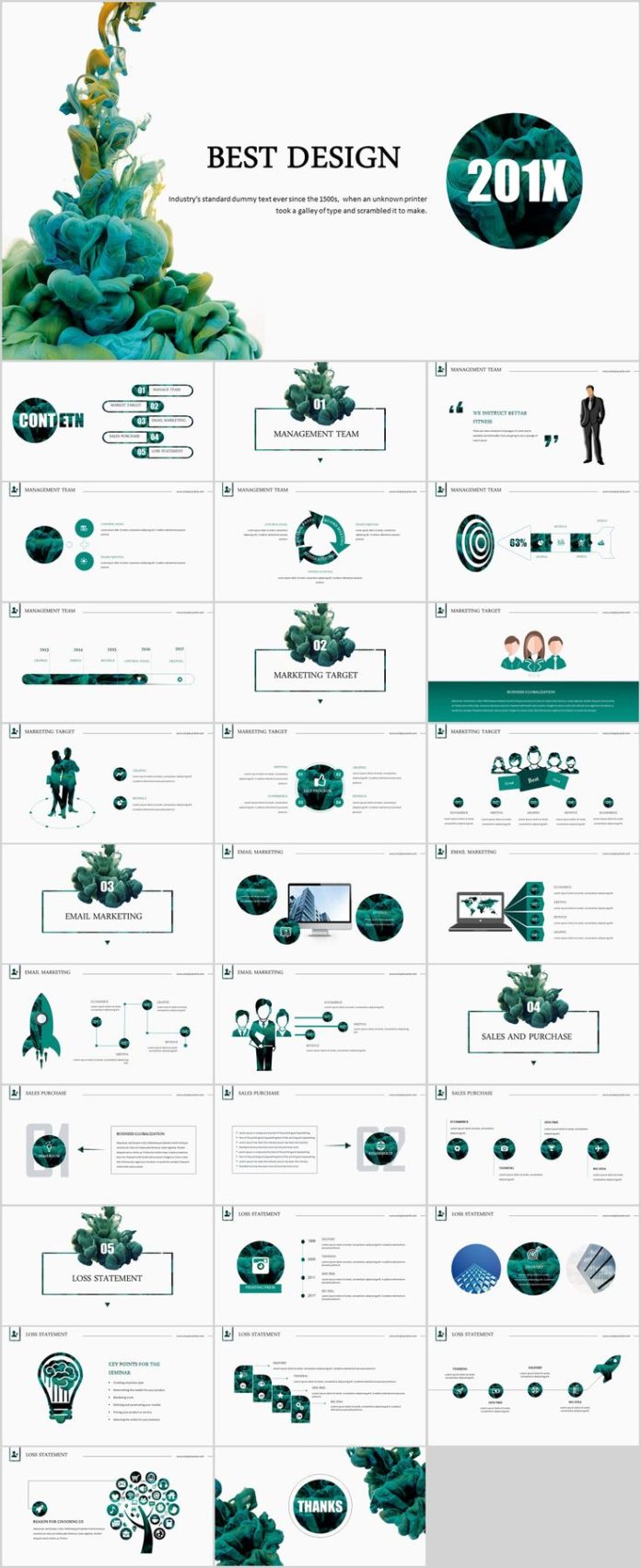 Infographic Design 30 Best Business Report Annual Green White Design