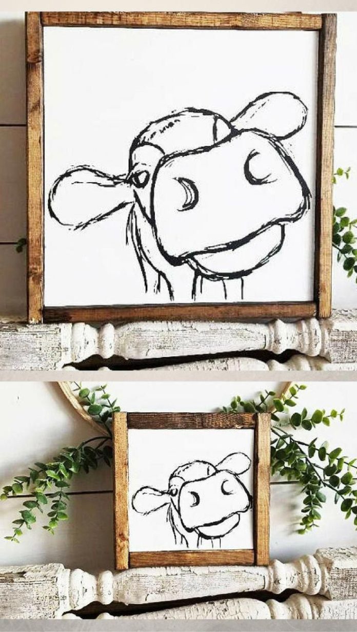 Download Draw Pattern - farmhouse sign cow sign rustic sign ...