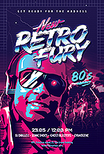 Party Flyer DJ Neon Template - 7