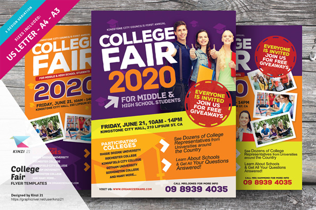 College Open Day Flyer Templates - 2
