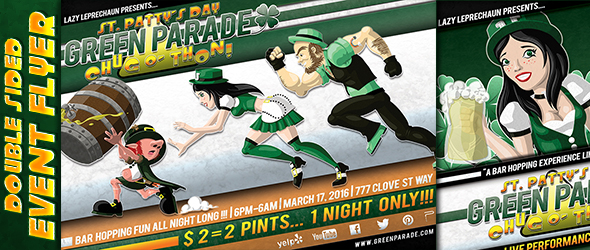 Green Parade - St Patrick's Day Themed Flyer - 1