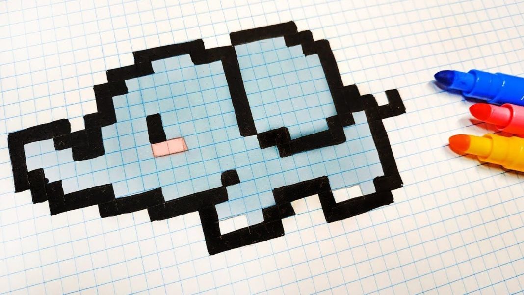 Cute Pixel Art Handmade Pixel Art How To Draw Kawaii Elephant Pixelart Codesign Magazine