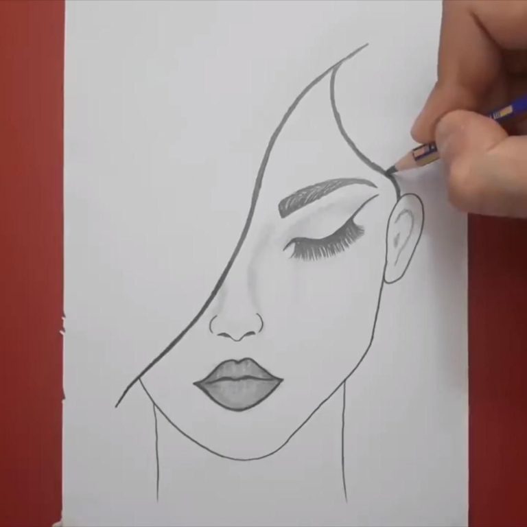 easy sketches - beautiful girl face sketch easy - CoDesign Magazine ...